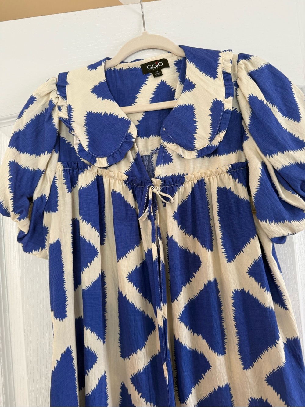 Blue & White 4th of July Midi Dress with pockets - Picture 4 of 9